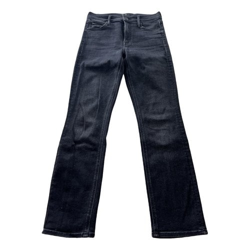Pre-owned Mother Mstraight Jeans In Black