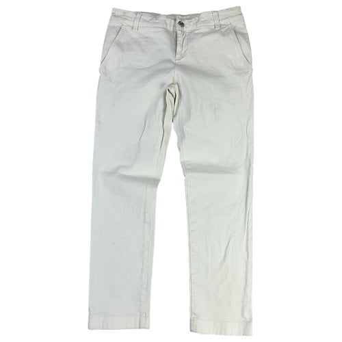 Pre-owned Gucci Slim Pants In White