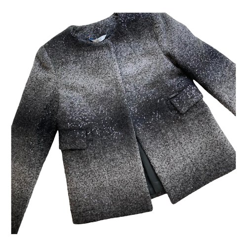 Pre-owned Liujo Wool Peacoat In Grey