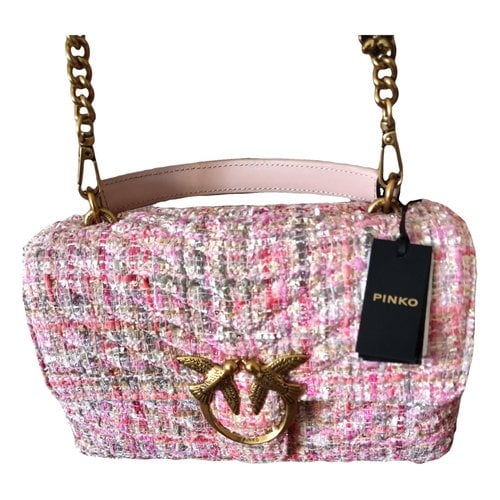 Pre-owned Pinko Love Bag Cloth Handbag In Pink