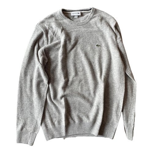 Pre-owned Lacoste Wool Pull In Grey