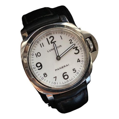 Pre-owned Panerai Luminor Watch In White