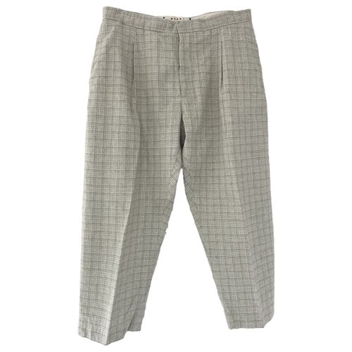 Pre-owned Marni Trousers In Green