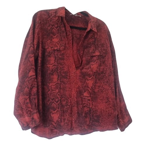 Pre-owned Gerard Darel Silk Shirt In Red