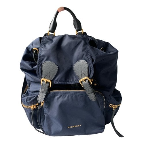 Pre-owned Burberry The Rucksack Backpack In Blue