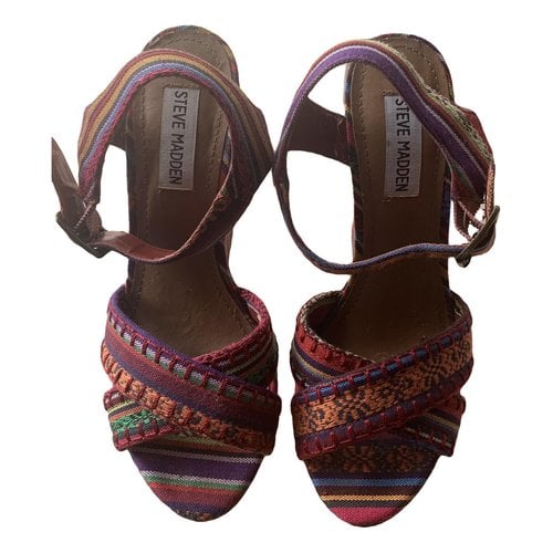 Pre-owned Steve Madden Cloth Sandals In Multicolour