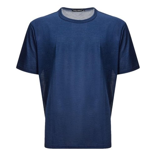 Pre-owned Dolce & Gabbana Silk T-shirt In Blue