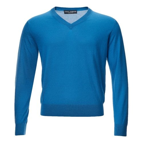 Pre-owned Dolce & Gabbana Silk Sweatshirt In Blue