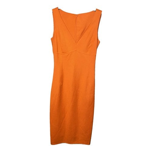 Pre-owned Michael Kors Silk Mid-length Dress In Orange