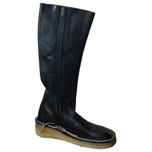 Pre-owned Acne Studios Leather Boots In Black