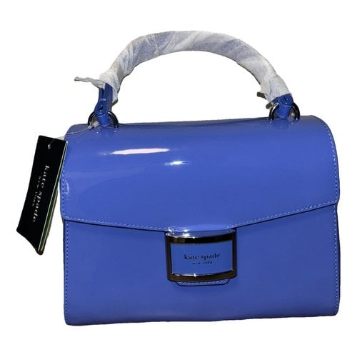 Pre-owned Kate Spade Patent Leather Satchel In Blue