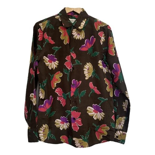 Pre-owned Marni Silk Shirt In Brown
