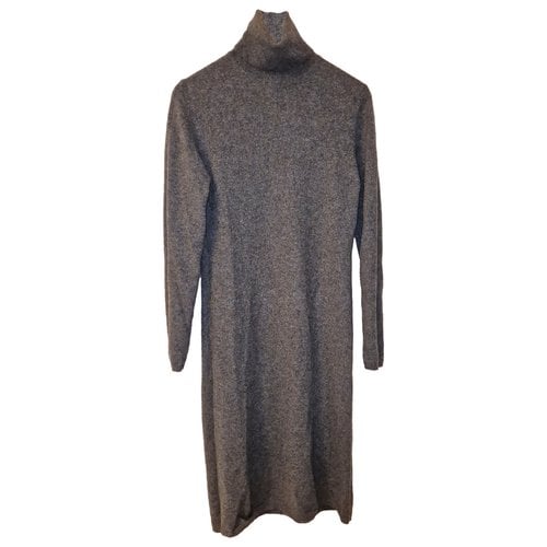Pre-owned Allude Cashmere Maxi Dress In Grey