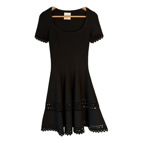 Pre-owned Alaïa Mini Dress In Black