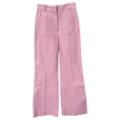 Pre-owned Victoria Beckham Cloth Trousers In Pink