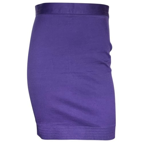 Pre-owned Versace Mini Skirt In Purple