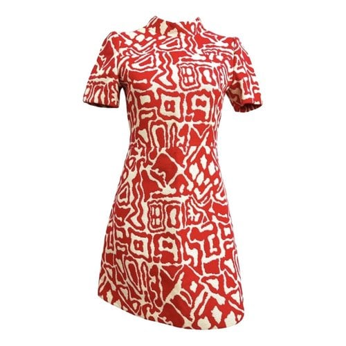 Pre-owned Ted Lapidus Wool Mini Dress In Red