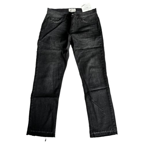 Pre-owned Current Elliott Straight Jeans In Black