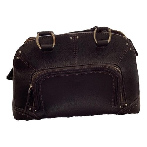 Pre-owned Lancel Adjani Leather Handbag In Brown