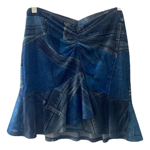 Pre-owned Miaou Mini Skirt In Blue