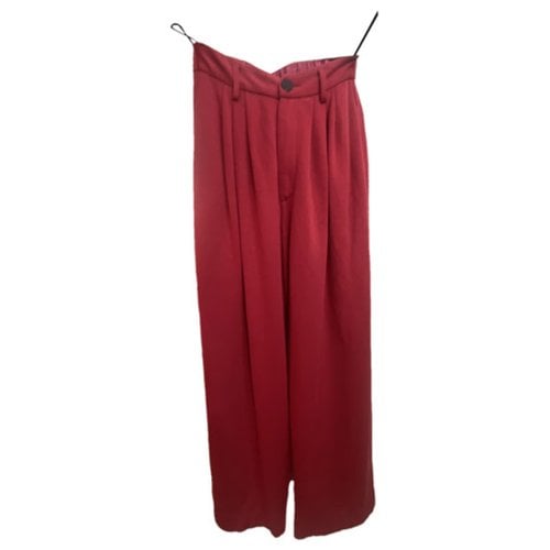 Pre-owned Forte Forte Wool Trousers In Red