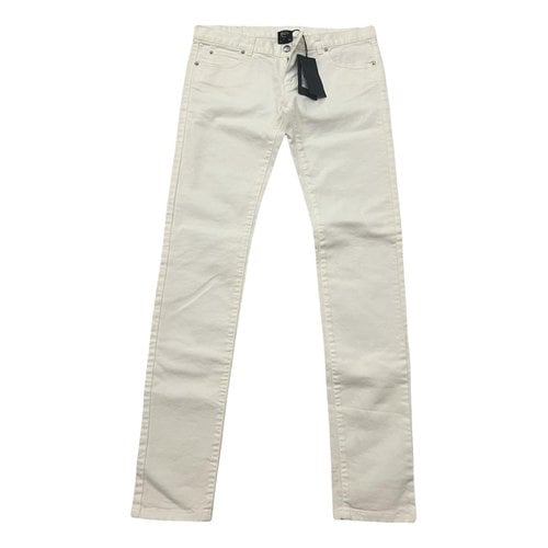 Pre-owned Mcq By Alexander Mcqueen Slim Jeans In White