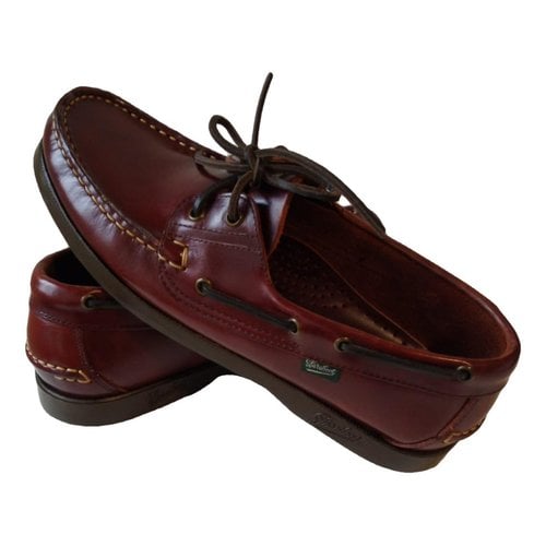 Pre-owned Paraboot Leather Flats In Brown