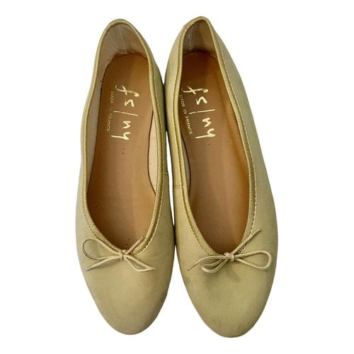 Pre-owned French Sole Ballet Flats In Green