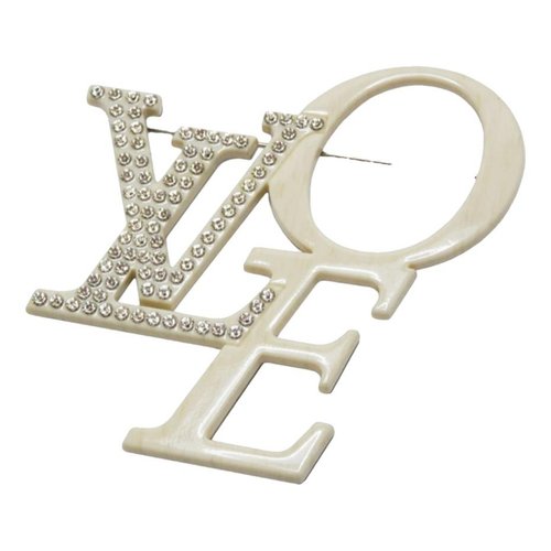 Pre-owned Louis Vuitton Pin & Brooche In White