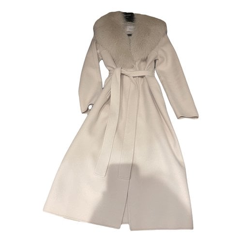 Pre-owned Yves Salomon Cashmere Coat In Beige