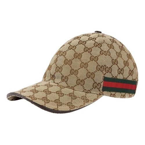 Pre-owned Gucci Cloth Cap In Beige