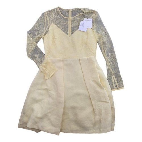 Pre-owned Sandro Mini Dress In Yellow