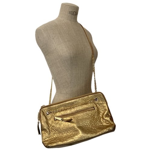 Pre-owned Rochas Leather Handbag In Gold