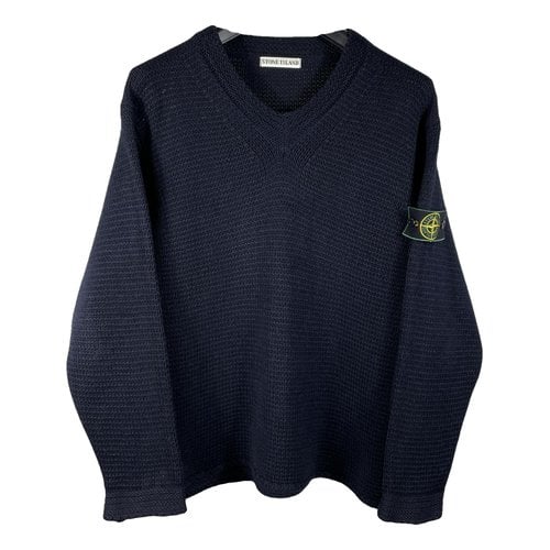 Pre-owned Stone Island Silk Pull In Navy
