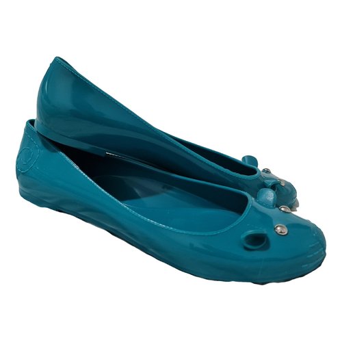 Pre-owned Marc By Marc Jacobs Ballet Flats In Blue