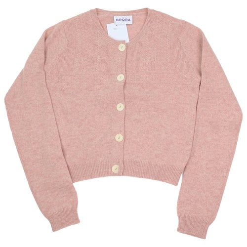 Pre-owned Brora Cashmere Cardigan In Pink