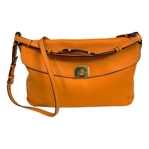 Pre-owned Sergio Rossi Leather Bag In Orange