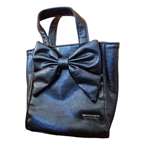 Pre-owned Camomilla Vegan Leather Handbag In Black