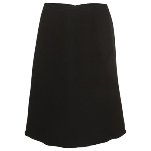 Pre-owned Giorgio Armani Silk Skirt In Black