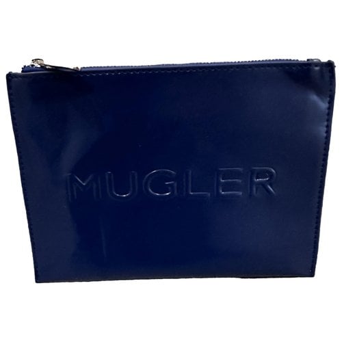 Pre-owned Mugler Clutch Bag In Blue