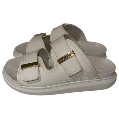 Pre-owned Alexander Mcqueen Sandals In White