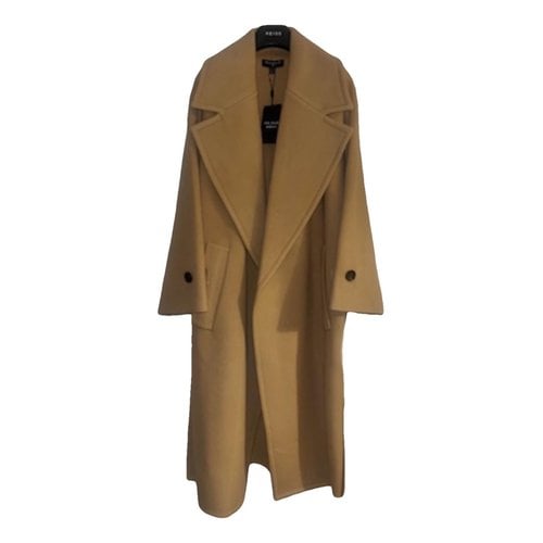 Pre-owned Reiss Cashmere Coat In Camel