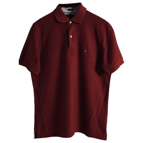 Pre-owned Tommy Hilfiger Polo Shirt In Burgundy
