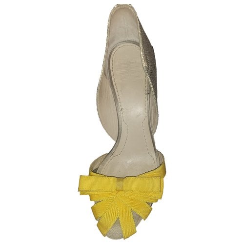 Pre-owned Givenchy Cloth Sandals In Yellow