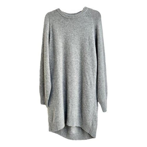Pre-owned Theory Cashmere Mini Dress In Grey