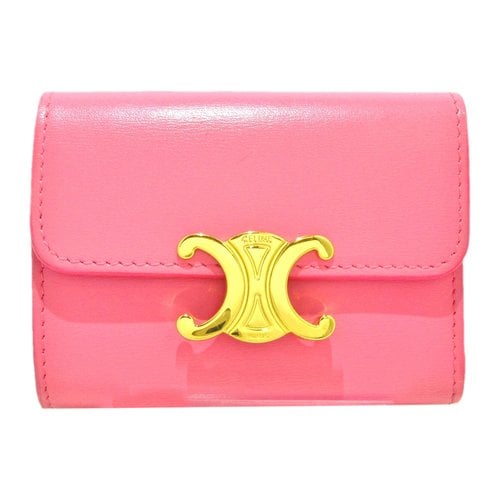 Pre-owned Celine Leather Purse In Pink
