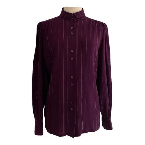 Pre-owned Dior Silk Shirt In Purple