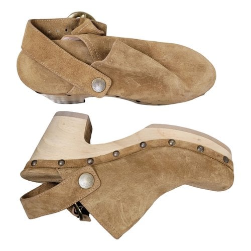 Pre-owned Polo Ralph Lauren Leather Mules & Clogs In Brown