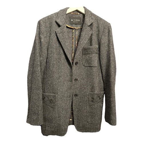 Pre-owned Etro Wool Blazer In Grey