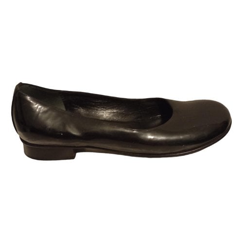 Pre-owned Sonia Rykiel Patent Leather Ballet Flats In Black